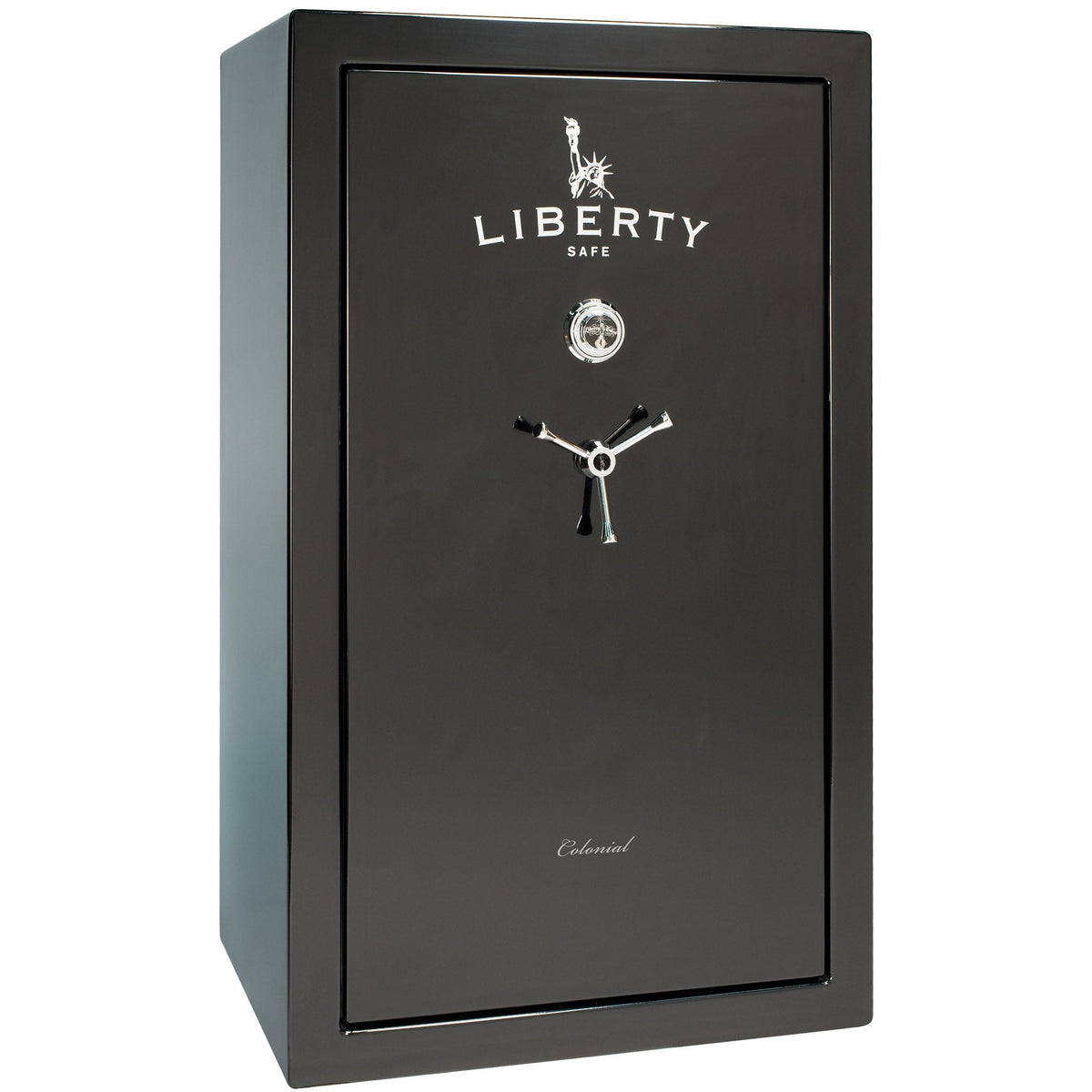 Colonial Series | Level 4 Security | 75 Minute Fire Protection | 30 PRO FLEX | DIMENSIONS: 60.5&quot;(H) X 36&quot;(W) X 22&quot;(D*) | Black Gloss | Mechanical Lock - Closed