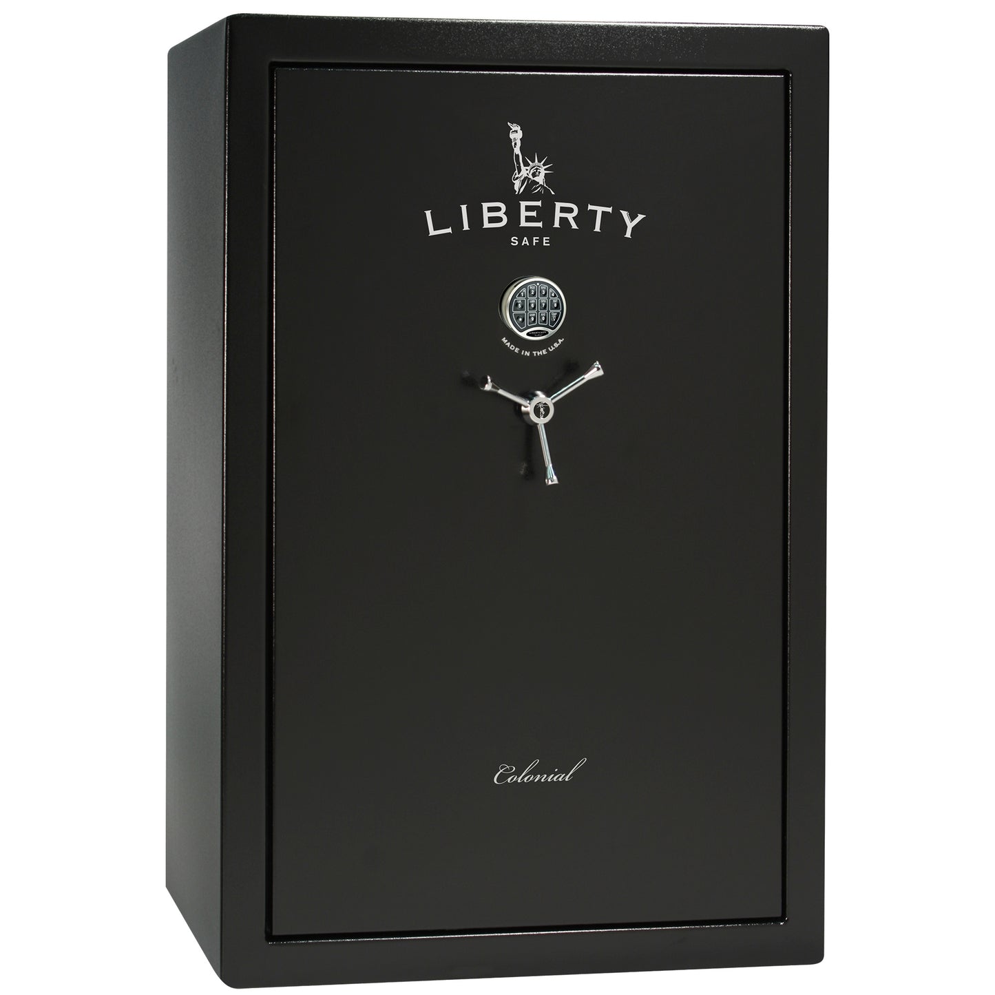 Colonial Series | Level 4 Security | 75 Minute Fire Protection | 35 | DIMENSIONS: 60.5"(H) X 42”(W) X 22"(D*) | Black Textured | Electronic Lock - closed