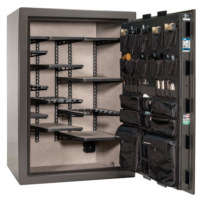 Franklin 45 | Pro Flex Interior | Level 5 Security | 110 Minute Fire Protection | Dimensions: 60.5"(H) x 42"(W) x 27.5"(D) | Up to 60 Long Guns | Gray Gloss | Electronic Lock - Open