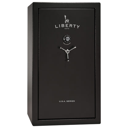 USA Series | Level 3 Security | 60 Minute Fire Rating | 36 | Dimensions: 60.5"(H) x 36"(W) x 22"(D) | Black Textured | Mechanical Lock - Closed Door